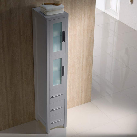 Fresca FST6260GR Fresca Torino Gray Tall Bathroom Linen Side Cabinet