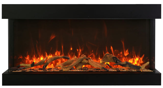 Amantii 40-TRV-XT-XL Trv View Extra Tall Smart Electric - 40" Indoor / Outdoor WiFi Enabled  3 Sided Electric Fireplace Featuring a 22" Height, MultiFunction Remote, Multi Speed Flame Motor, and a Selection of Media Options