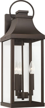 Capital Lighting 946431OZ Bradford 3 Light Outdoor Wall Lantern Oiled Bronze