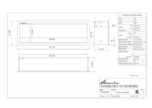 Amantii SYM-60-XT-BESPOKE Symmetry Xtra Tall Bespoke - 60" Indoor / Outdoor Electric Built In featuring, WiFi Compatibilty & Bluetooth Connectivity, MultiFunction Remote, and a Selection of Media Options