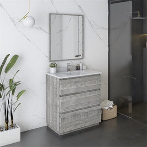 Fresca FCB3130ASH-FC-CWH-U Modern Bathroom Vanity