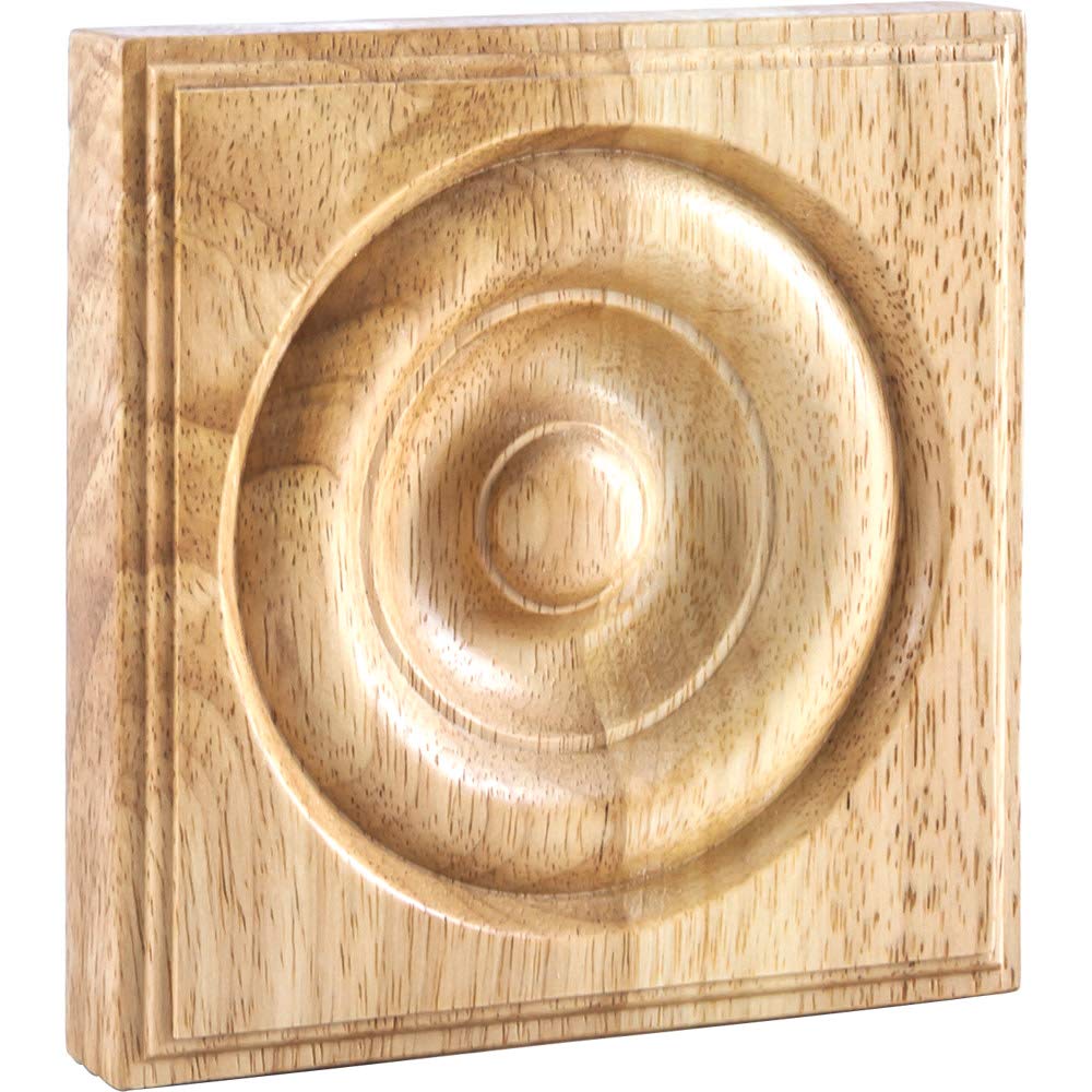 Hardware Resources ROS6-RW 5-1/2" W x 7/8" D x 5-1/2" H Rubberwood Traditional Rosette