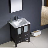 Fresca FVN6224ES-UNS Fresca Torino 24" Espresso Modern Bathroom Vanity w/ Integrated Sink