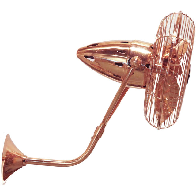 Matthews Fan BP-CP-MTL Bruna Parede wall fan in Polished Copper finish.