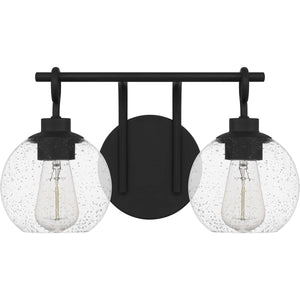 Quoizel WTN8616MBK Winston Vanity, 2-Light 200 Total Watts, Matte Black