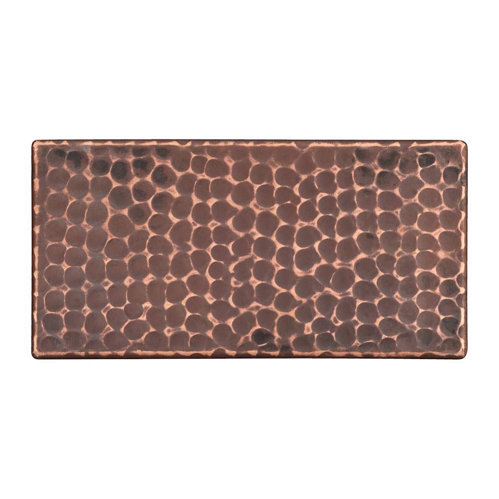 Premier Copper Products T36DBH 3-Inch x 6-Inch Hammered Copper Tile