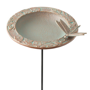 Whitehall 30059 - Dragonfly Garden Bird Feeder - Copper Verdigris