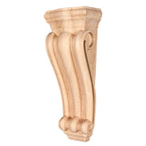 Hardware Resources CORN-3ALD 3-7/8" W x 2-1/2" D x 10" H Alder Scrolled Corbel