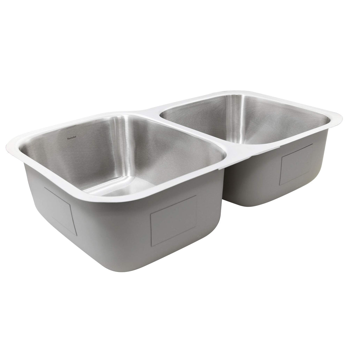Nantucket Sinks' NS6040-18 - 32 Inch 60/40 Double bowl Undermount Stainless Steel Kitchen Sink, 18 Gauge