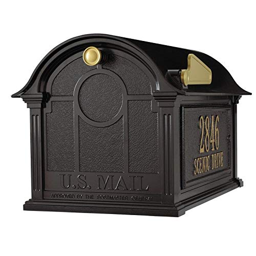 Whitehall 16371 - Balmoral Mailbox Side Plaques Package - Black