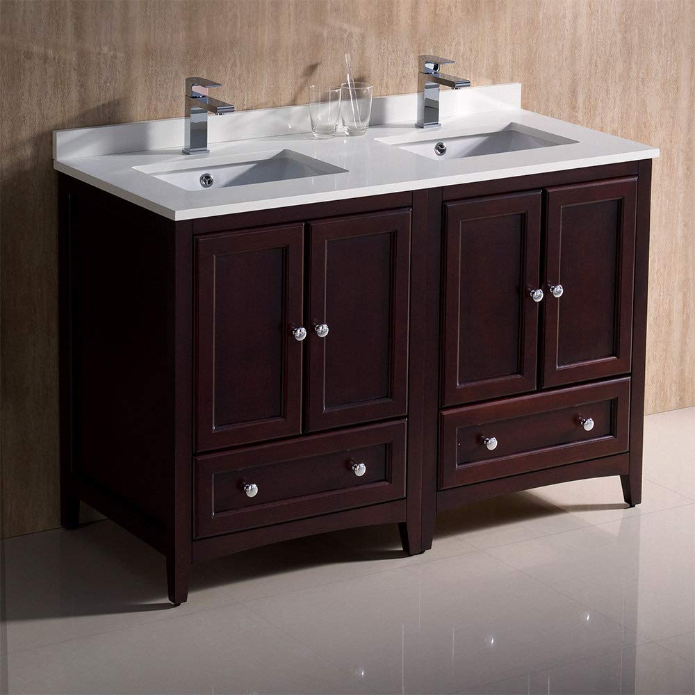 Fresca FCB20-2424AW-CWH-U Double Sink Cabinets with Sinks