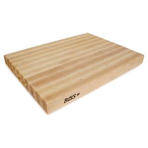 John Boos RA03-2 Maple Wood Cutting Board for Kitchen Prep 24 Inches x 18 Inches, 2.25 Thick Reversible End Grain Rectangular Charcuterie Block 24X18X2.25 MPL-EDGE GR-REV-GRIPS-