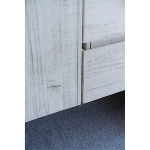 Fresca FVN31-123012RWH Fresca Formosa 54" Wall Hung Modern Bathroom Vanity w/ Mirror in Rustic White