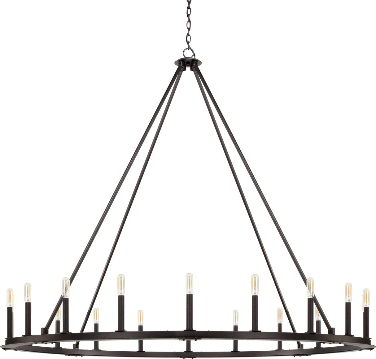 Capital Lighting 4913BI Pearson 20 Light Chandelier Black Iron