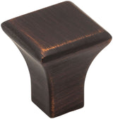 Jeffrey Alexander 972S-DBAC 7/8" Overall Length Brushed Oil Rubbed Bronze Square Marlo Cabinet Knob