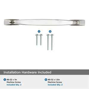 Amerock Cabinet Pull Polished Nickel 6-5/16 inch (160 mm) Center to Center Highland Ridge 1 Pack Drawer Pull Drawer Handle Cabinet Hardware
