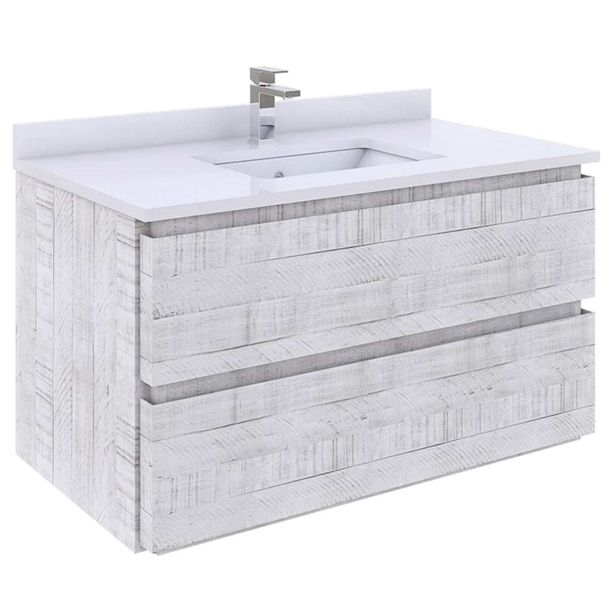 Fresca FCB3136RWH-CWH-U Modern Bathroom Vanity