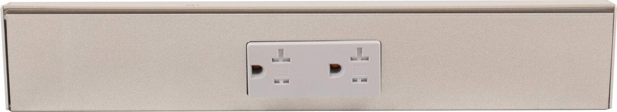 Task Lighting TR12-1GD-P-SN 12" TR Series Angle Power Strip, Satin Nickel Finish, Grey Receptacles