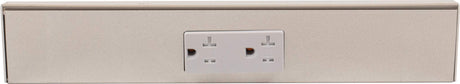 Task Lighting TR12-1GD-P-SN 12" TR Series Angle Power Strip, Satin Nickel Finish, Grey Receptacles