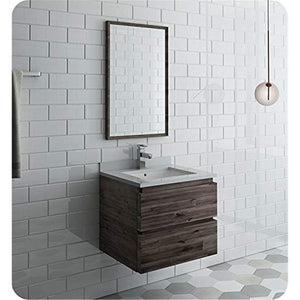 Fresca FVN3124ACA Fresca Formosa 24" Wall Hung Modern Bathroom Vanity w/ Mirror