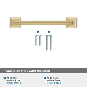Amerock Cabinet Pull Champagne Bronze 3-3/4 inch (96 mm) Center to Center Mulholland 1 Pack Drawer Pull Drawer Handle Cabinet Hardware
