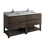 Fresca FCB31-3636ACA-FS Fresca Formosa 70" Floor Standing Open Bottom Double Sink Modern Bathroom Cabinet