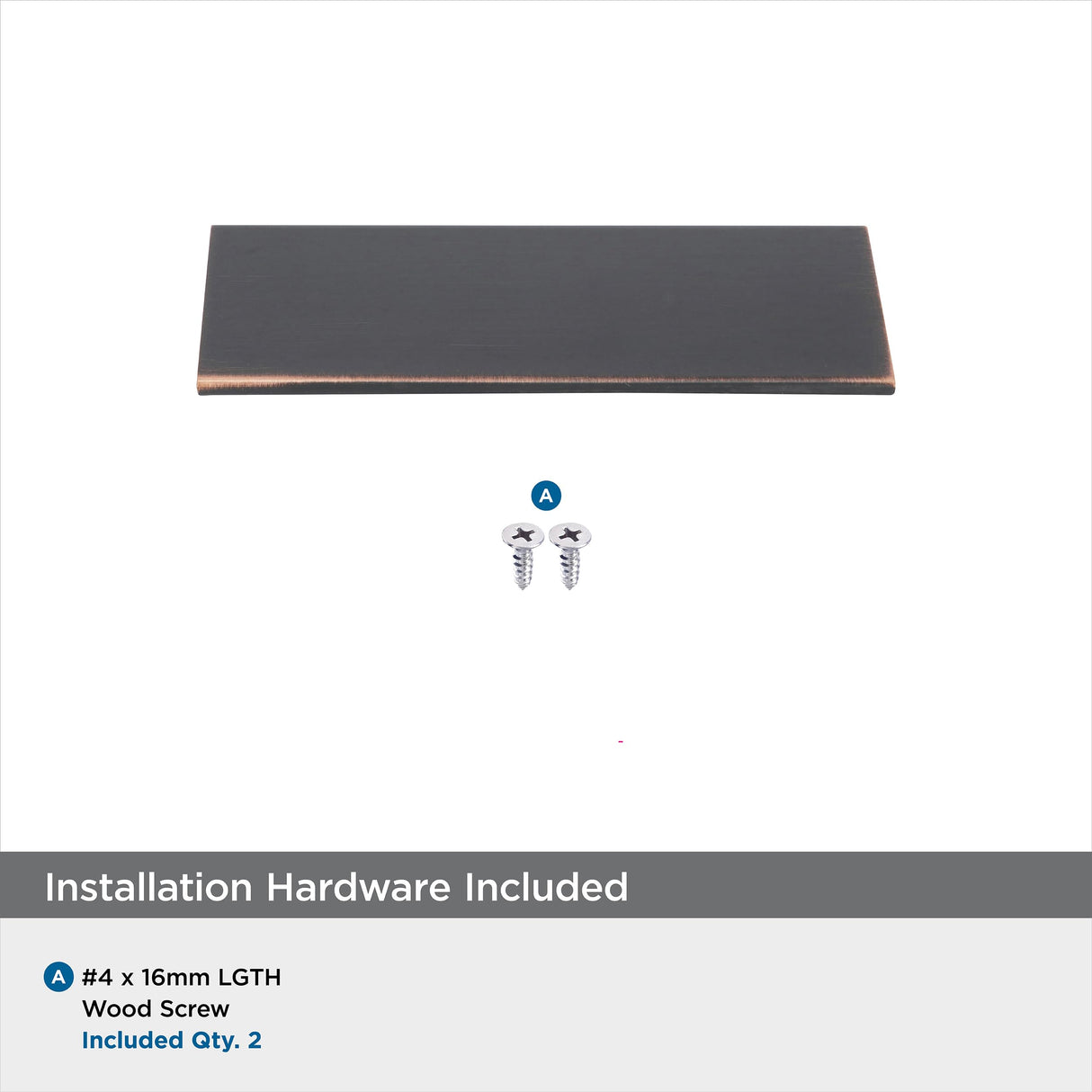 Amerock Cabinet Pull Oil Rubbed Bronze 3 inch (76 mm) Center to Center Edge Pull 1 Pack Drawer Pull Drawer Handle Cabinet Hardware