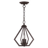 Livex 40922-05 Transitional Two Light Mini Chandelier/Ceiling Mount from Prism Collection Finish, Polished Chrome
