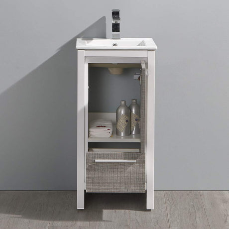 Fresca FCB8118GO-I Fresca Allier 16" Gray Oak Modern Bathroom Cabinet w/ Sink