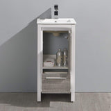 Fresca FCB8118HA-I Fresca Allier Rio 16" Ash Gray Modern Bathroom Cabinet w/ Sink