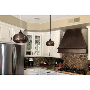 Premier Copper Products SH-L600DB Hand Hammered Copper 7-Inch Globe Pendant Light Shade