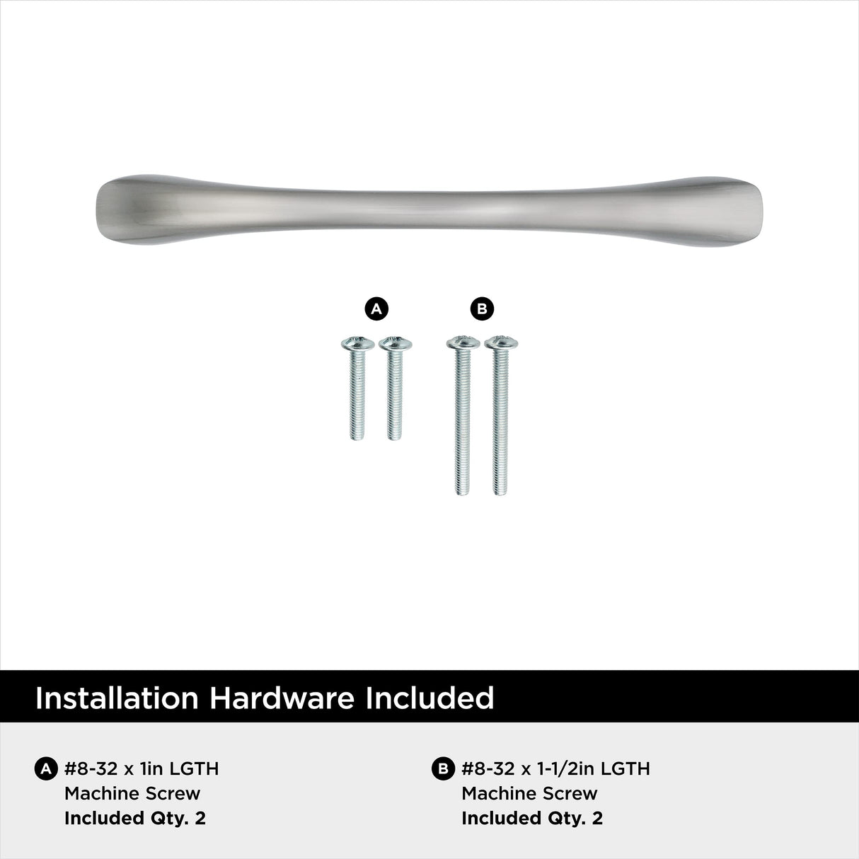 Amerock Cabinet Pull Satin Nickel 3-3/4 inch (96 mm) Center to Center Vaile 1 Pack Drawer Pull Drawer Handle Cabinet Hardware