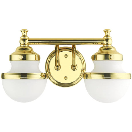 Livex Lighting 2 Light Polished Brass Bath Vanity Vanity Sconce