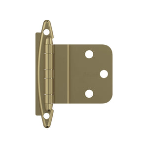 Amerock BPR3417BBZ Cabinet Hinge| 3/8 in (10 mm) Inset Non-Self Closing Face Mount Golden Champagne Kitchen Cabinet Door Hinge 1 Pair/2 Pack Functional Hardware