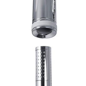 PULSE ShowerSpas 1052-CH Aquarius Shower System with 8" Rain Showerhead and Magnetic Attached Hand Shower with On/Off, Polished Chrome