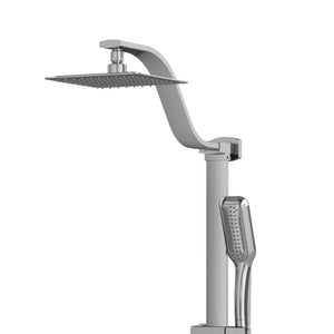 PULSE ShowerSpas 7005-CH Monaco Shower System with 8" Square Rain Showerhead, Hand Shower, Soap Dish, Polished Chrome Finish