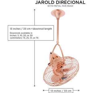 Matthews Fan JD-BN-MTL Jarold Direcional ceiling fan in Brushed Nickel finish with metal blades.