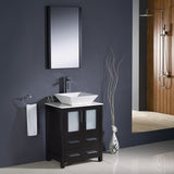 Fresca FVN6224ES-VSL Fresca Torino 24" Espresso Modern Bathroom Vanity w/ Vessel Sink