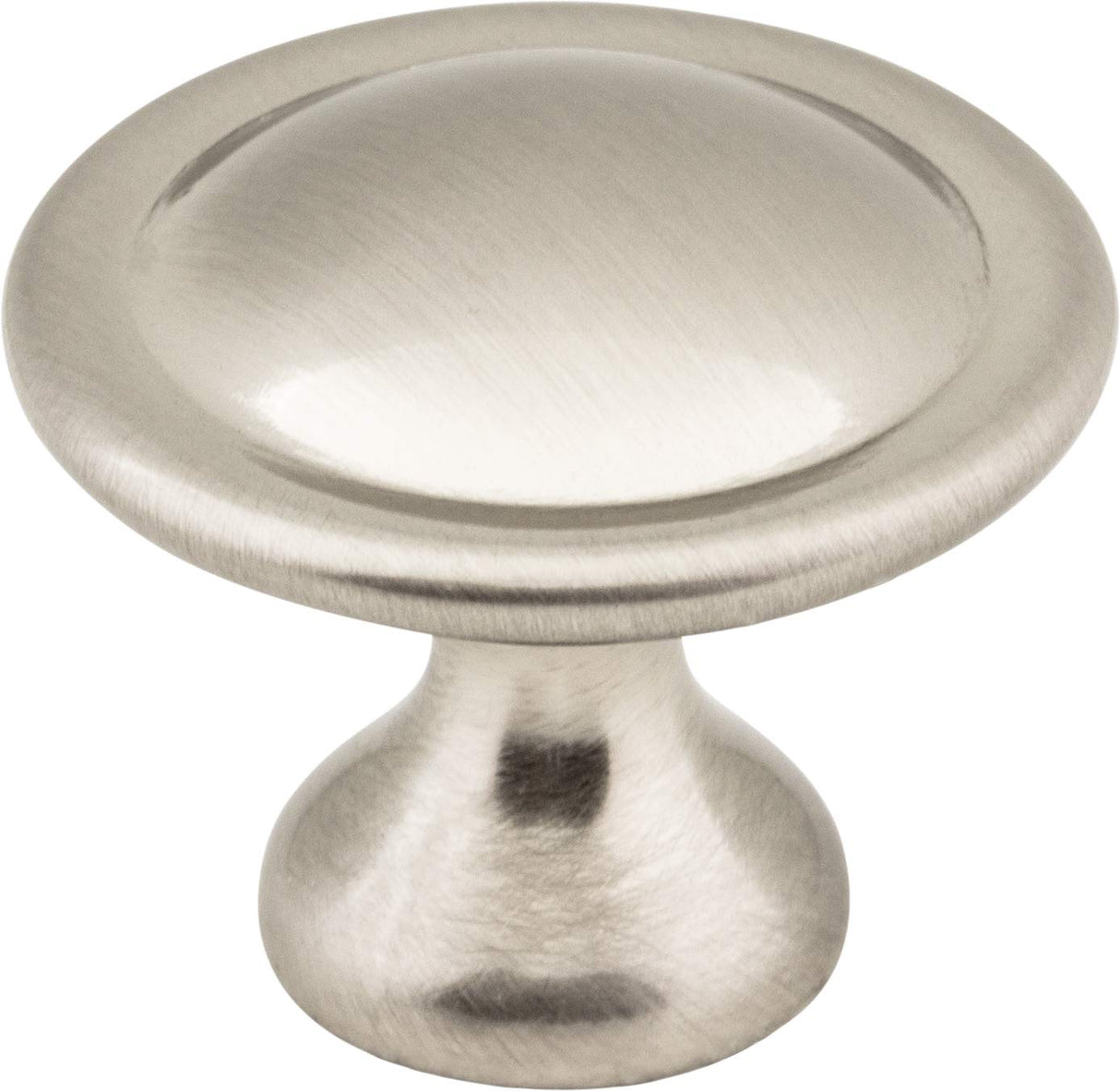 Elements 647SN-R 1-1/8" Diameter Satin Nickel Button Watervale Retail Packaged Cabinet Mushroom Knob