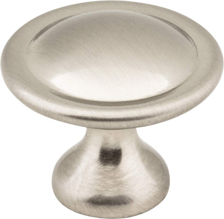 Elements 647SN-R 1-1/8" Diameter Satin Nickel Button Watervale Retail Packaged Cabinet Mushroom Knob