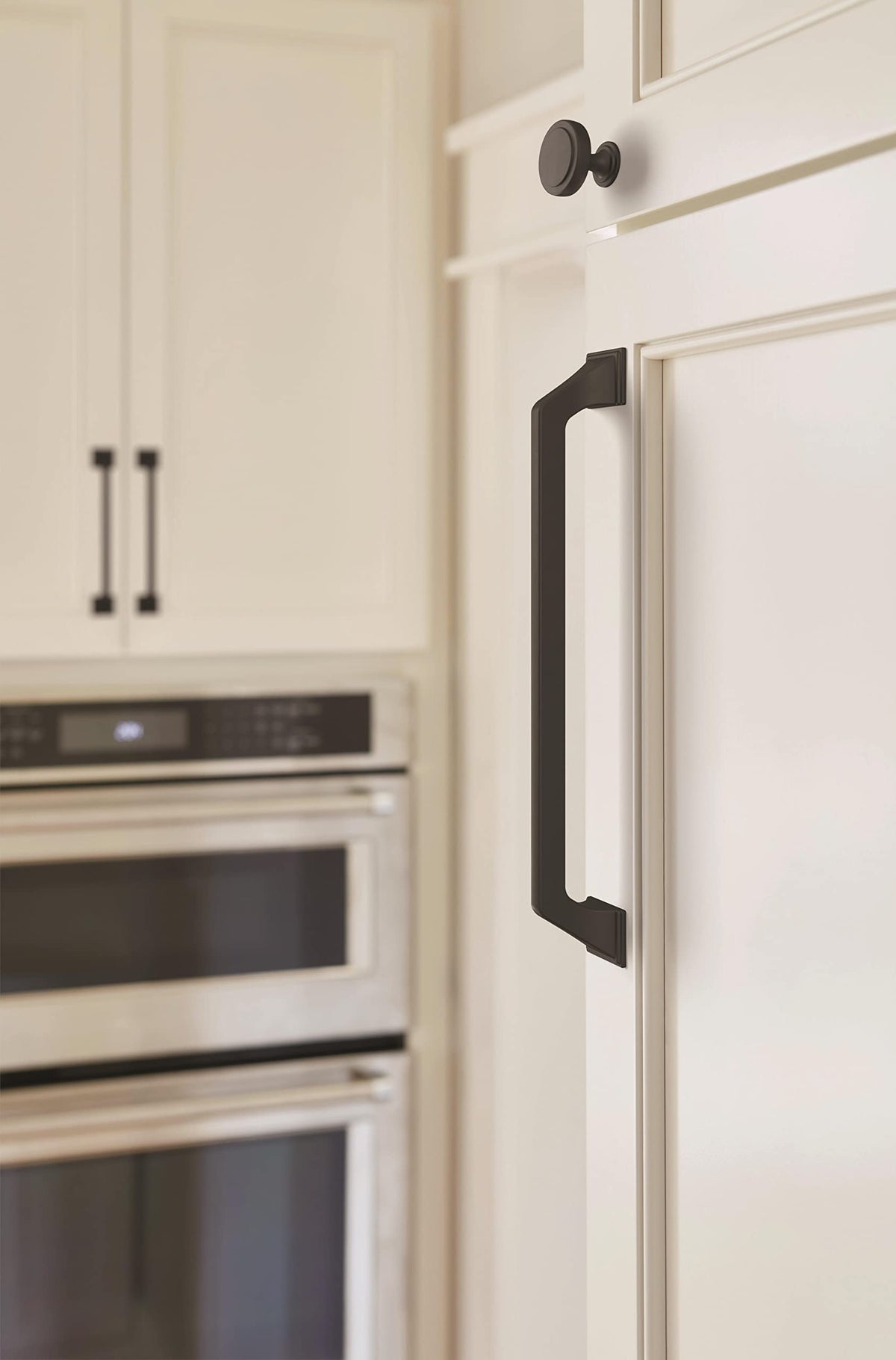 Amerock Cabinet Pull Matte Black 8-13/16 inch (224 mm) Center-to-Center Exceed 1 Pack Drawer Pull Cabinet Handle Cabinet Hardware