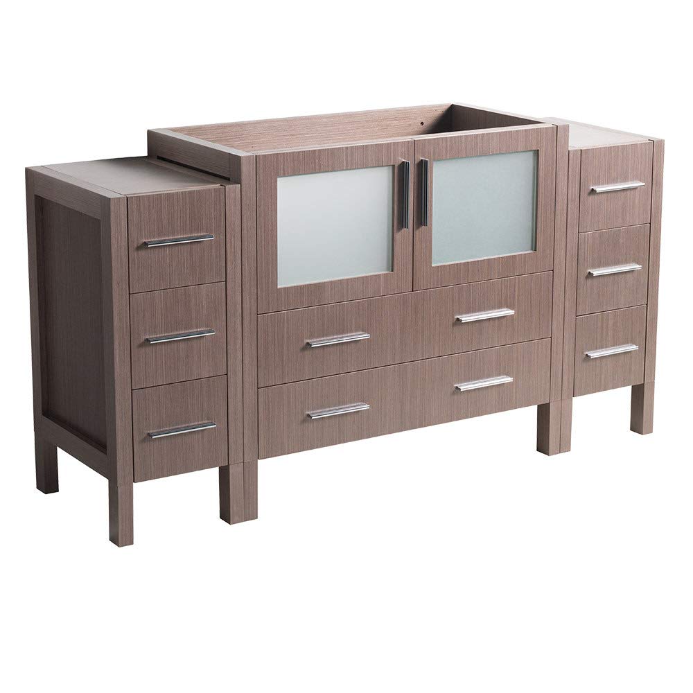 Fresca FCB62-123612GO Fresca Torino 60" Gray Oak Modern Bathroom Cabinets