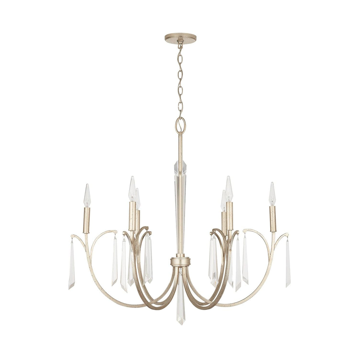 Capital Lighting 437061WG Gwyneth 6 Light Chandelier Winter Gold