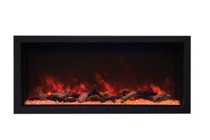 Amantii BI-50-DEEP-XT Panorama Deep & Xtra Tall Full View Smart Electric  - 50" Indoor /Outdoor WiFi Enabled  Fireplace, featuring a MultiFunction Remote, Multi Speed Flame Motor, Glass Media & a Black Trim