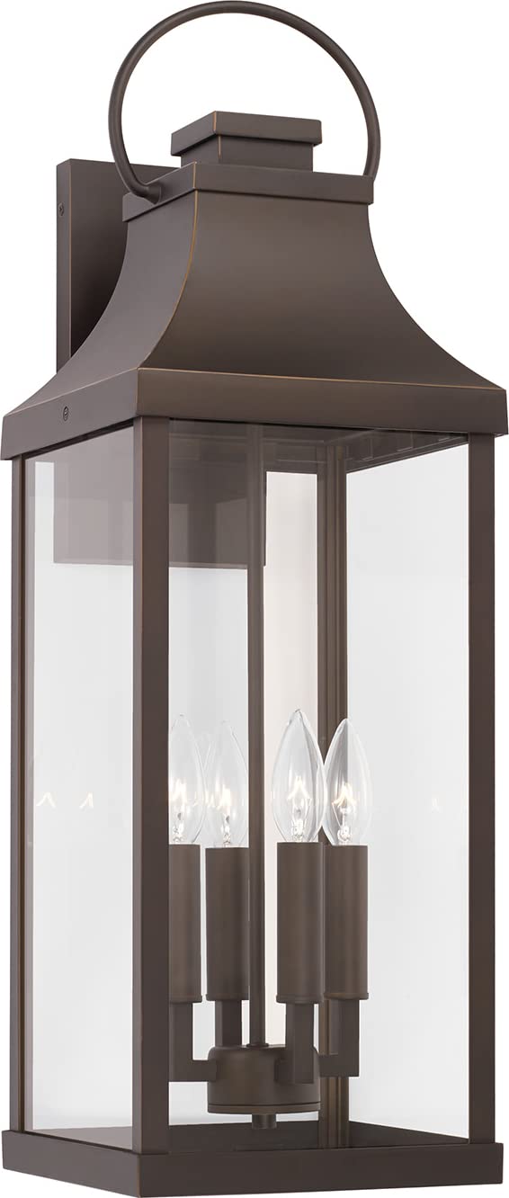 Capital Lighting 946441OZ Bradford 4 Light Outdoor Wall Lantern Oiled Bronze