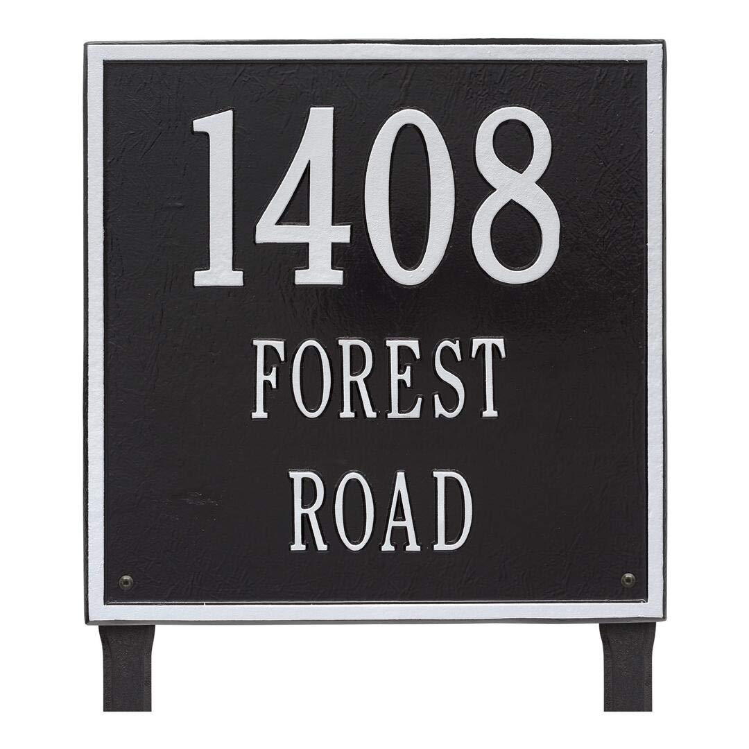 Whitehall 2121BS - Personalized Square Plaque - Estate - Lawn - 3 line