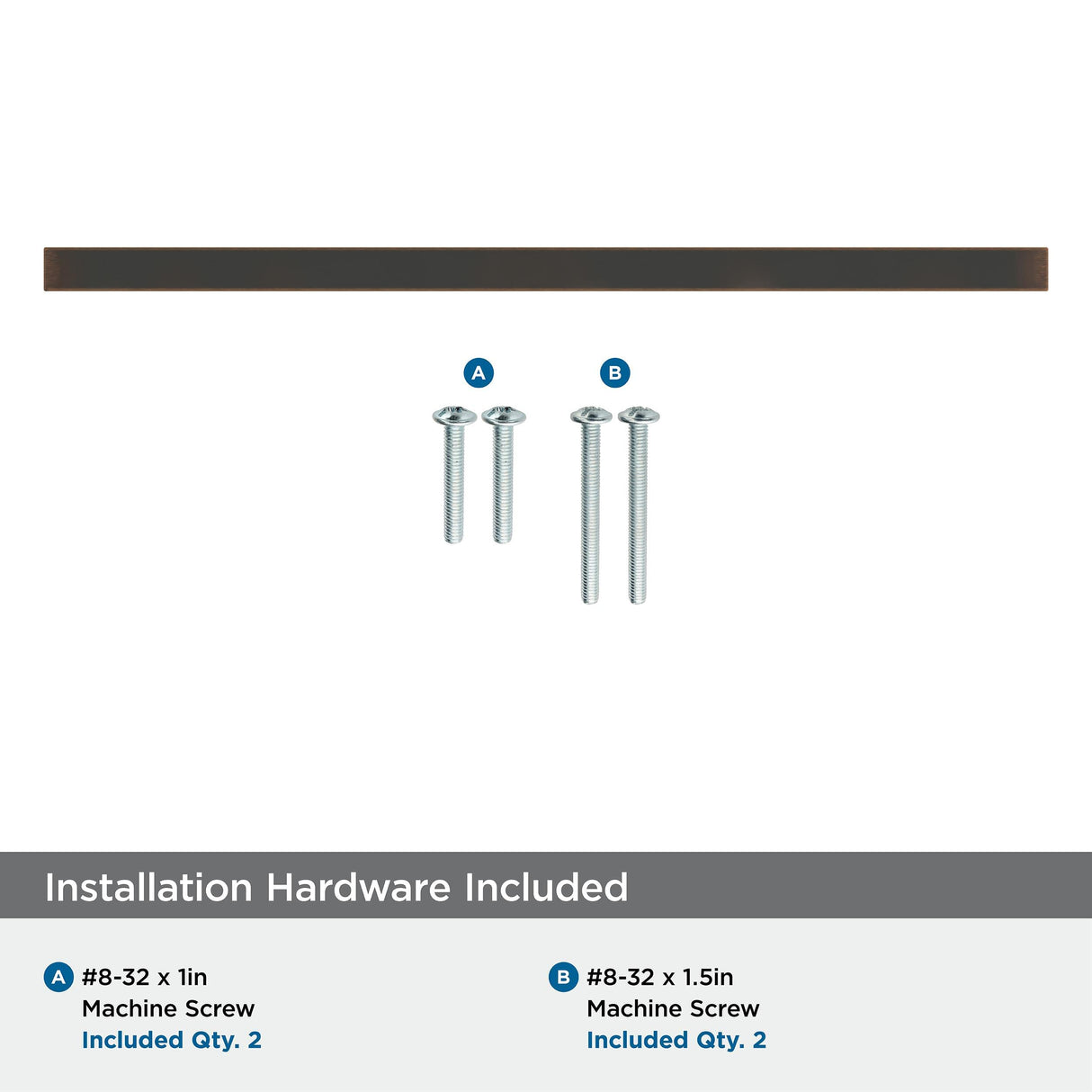 Amerock Cabinet Pull Oil Rubbed Bronze 8-13/16 inch (224 mm) Center-to-Center Monument 1 Pack Drawer Pull Cabinet Handle Cabinet Hardware