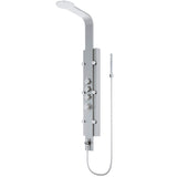 VIGO VG08008 Mateo 20.5" -7.13" W -59.5" H Shower Massage Panel 6 -Jet High Pressure Shower System with Thermostatic, Volume, Dual Function Control Type, Brass Hardware in Stainless Steel Finish