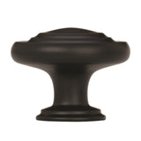 Amerock Cabinet Knob Matte Black 1-5/16 inch (33 mm) Diameter Inspirations 1 Pack Drawer Knob Cabinet Hardware