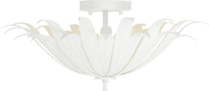 Capital Lighting 249531XW Eden 3 Light Dual Mount Semi-Flush/Pendant Textured White